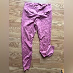 Nike One Women's Desert Berry Glitter Printed Leggings Medium